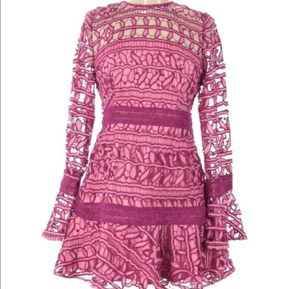 La Maison Talulah Pink Lace Formal Dress - Picture 2 of 8
